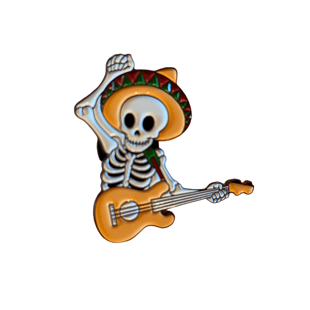 Mexican Mariachi Dia de los Muertos pins / buttons set of 5 and individually