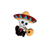 Mexikanische Mariachi Dia de los Muertos Pins / Buttons 5er Set und einzeln