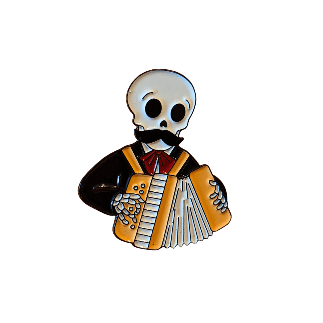 Mexikanische Mariachi Dia de los Muertos Pins / Buttons 5er Set und einzeln