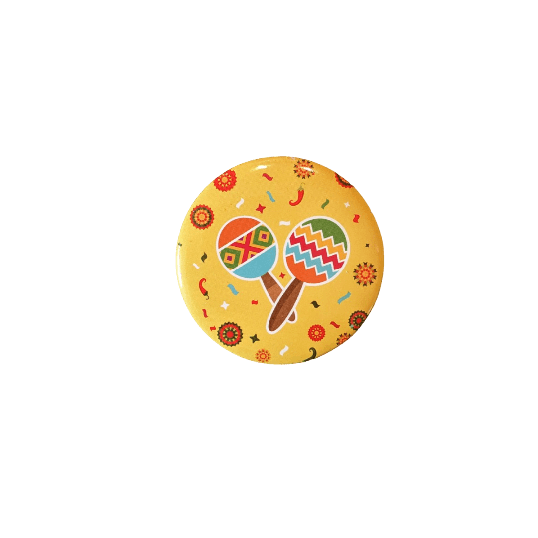 Mexikanische bunte Ansteck Pins / Buttons für z.B. Rucksäcke 12er Set und einzeln