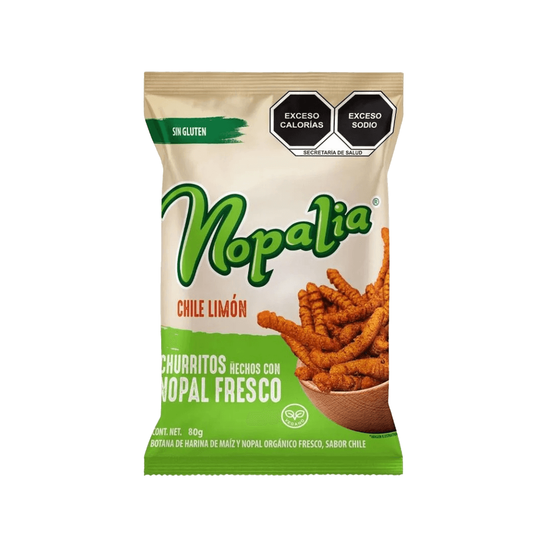 Nopalia Churritos Nopal Fresco Chile Limón von KUA 80g