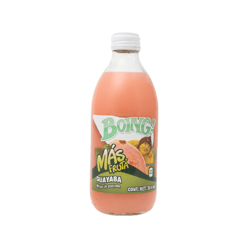 BOING Guyaba / Guava juice soft drink in glass bottle 354 ml