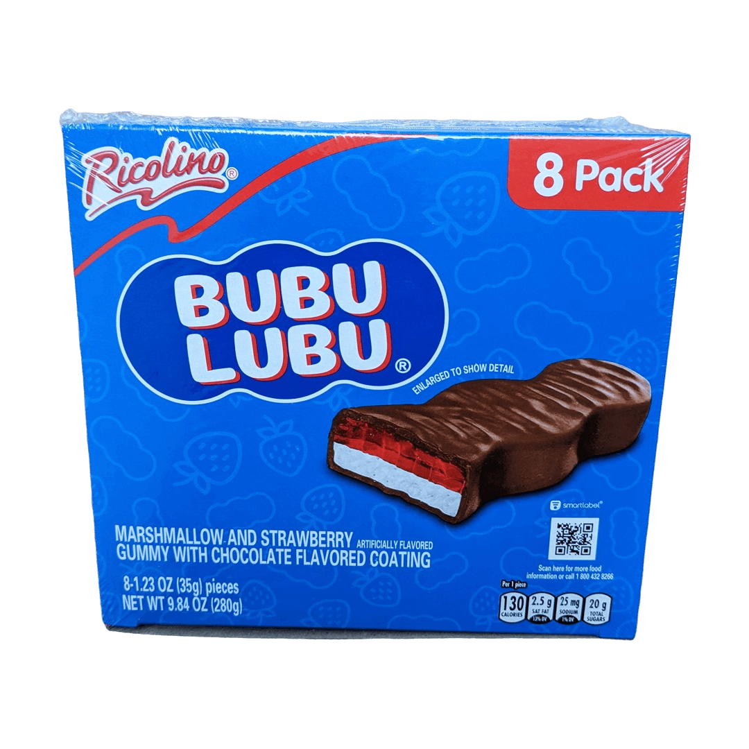 Bubu Lubu Schokoriegel mit Erdbeer und Marshmellow Creme
