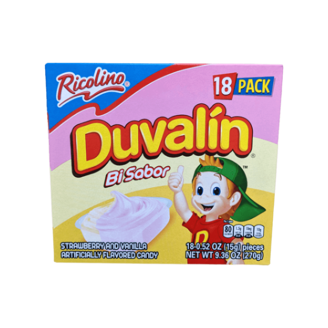 Duvalín Bi Sabor Vainilla y Fresa  270g / (18 pzas)
