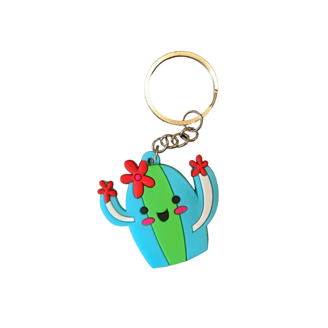 Keychain with rubber Mexican figures as a set or individually