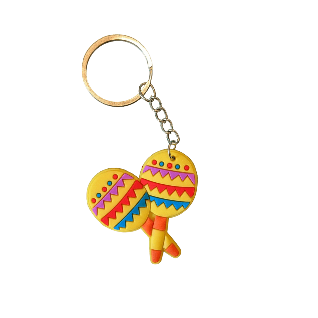 Schlüsselanhänger mit mexikanischen Figuren aus Gummi als Set oder einzeln