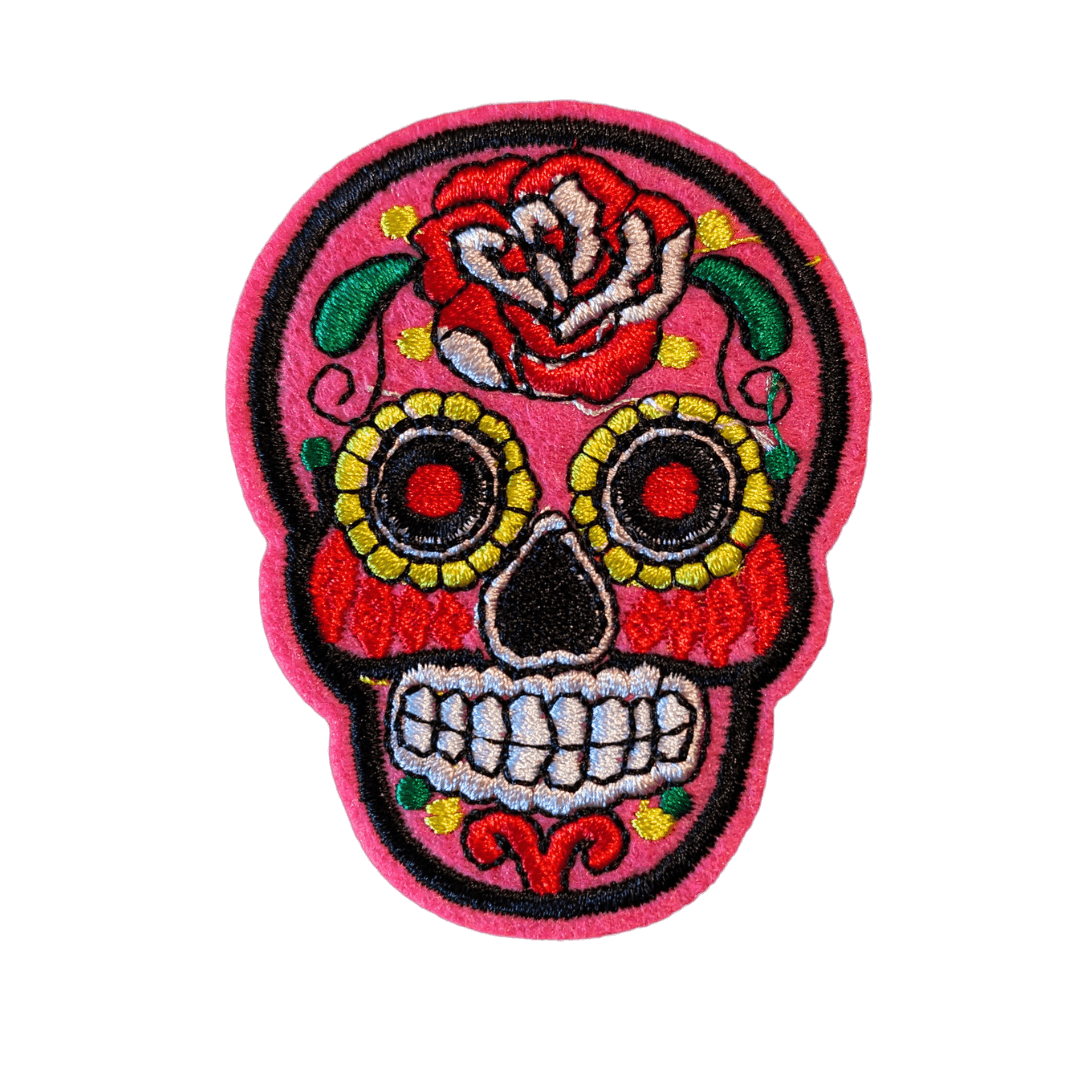 Iron-on patch patch images Dia de los Muertos skulls as a set or individually