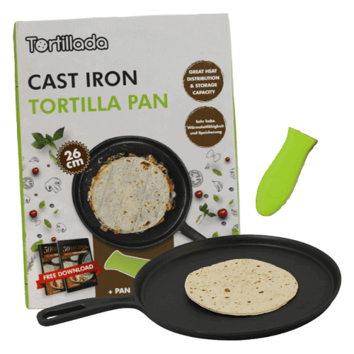 Comal / Tortilla Pfanne aus Gusseisen von Tortillada 26cm