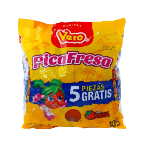 Picafresa candies with chili and strawberry flavor from Vero 600g (100 pcs.) (BBD 05-MAR-2025)