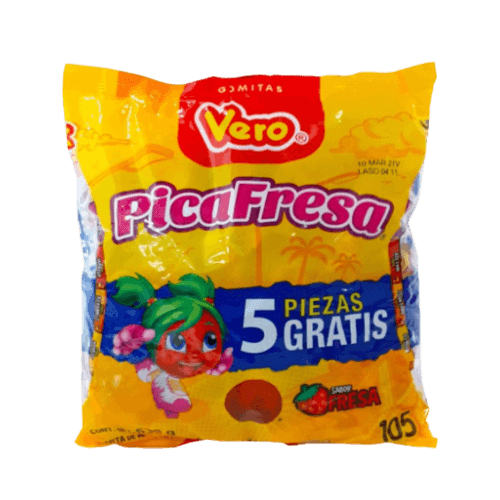 Vero PicaFresa Gomitas confitadas con chile / 600 gr. 